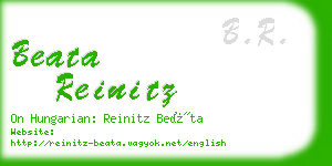 beata reinitz business card